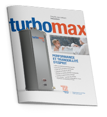Dépliant informatif en français des caractéristiques et avantages du chauffe-eau indirect TurboMax
